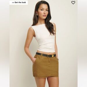 Parker linen skort in ginger NWT